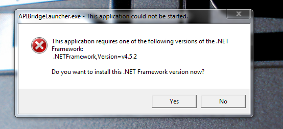 .Net Framework Error