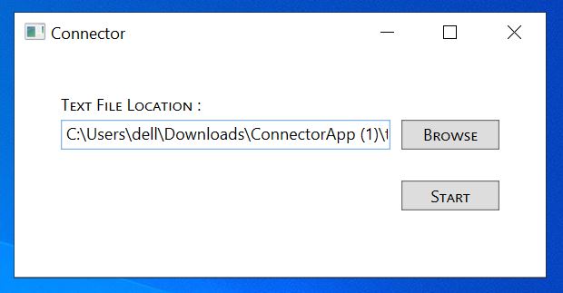 Connector  App file location