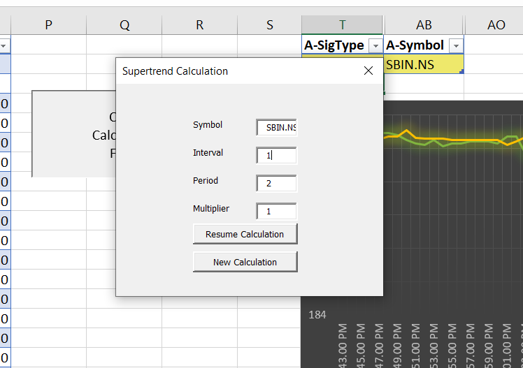 Supertrend spreadsheet