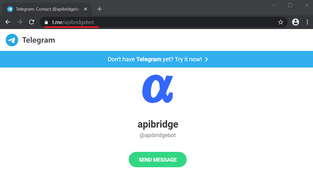 Telegram-APIBridge notifications