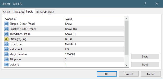 Input Parameters 