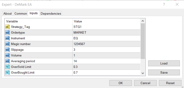 Input Parameters as per your Requirement 