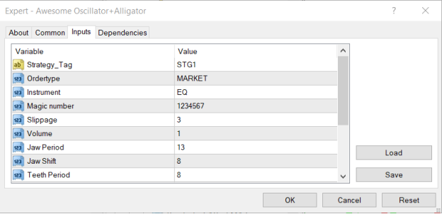 Input Parameters as per your Requirement 