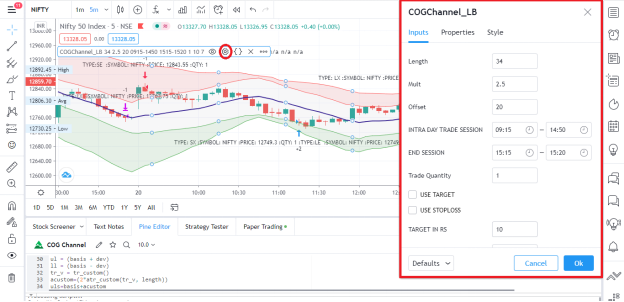 COG Channel Algo Strategy