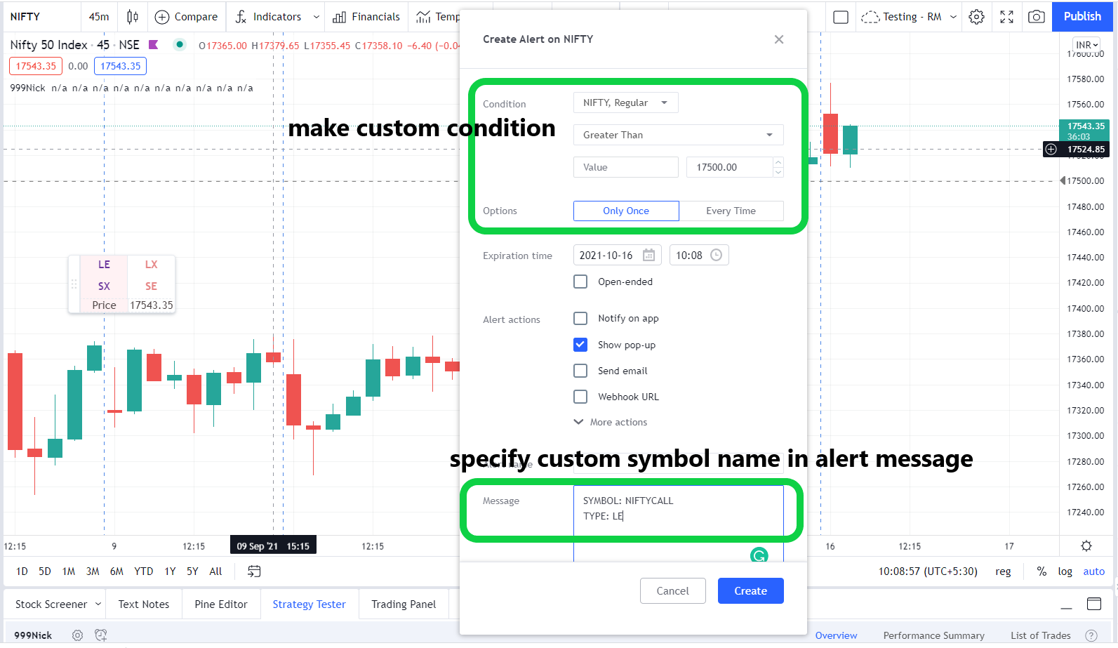 Options Trading with TradingView MyCoder